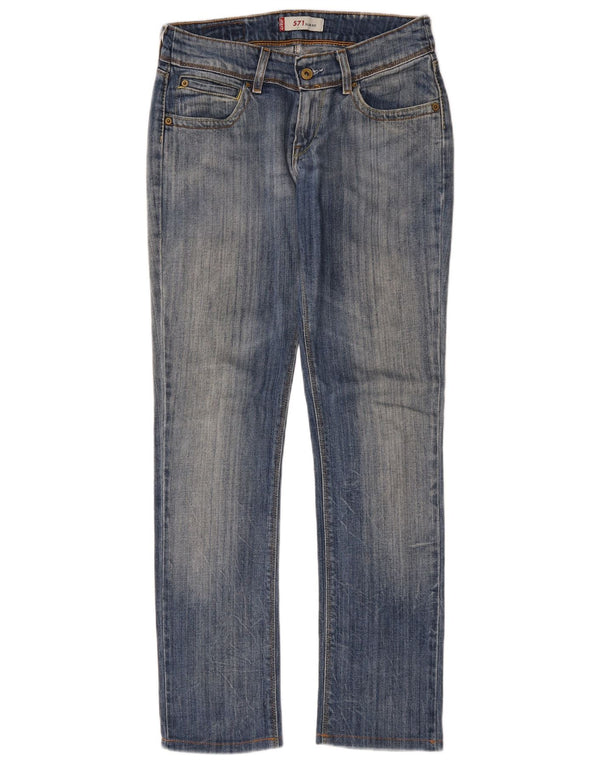 Levi's Damen 571 Slim Jeans W29 L30 Blaue Baumwolle