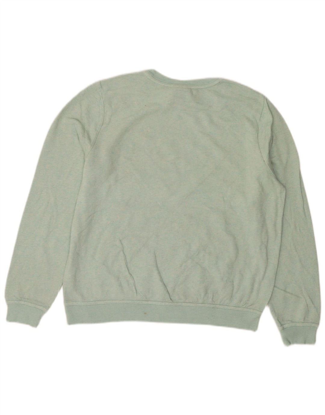NIKE Damen Sweatshirt Pullover UK 14 Mittelblaue Baumwolle