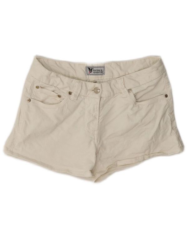 Avirex Damen Jeansshorts EU 40 Medium W27 Off White Cotton