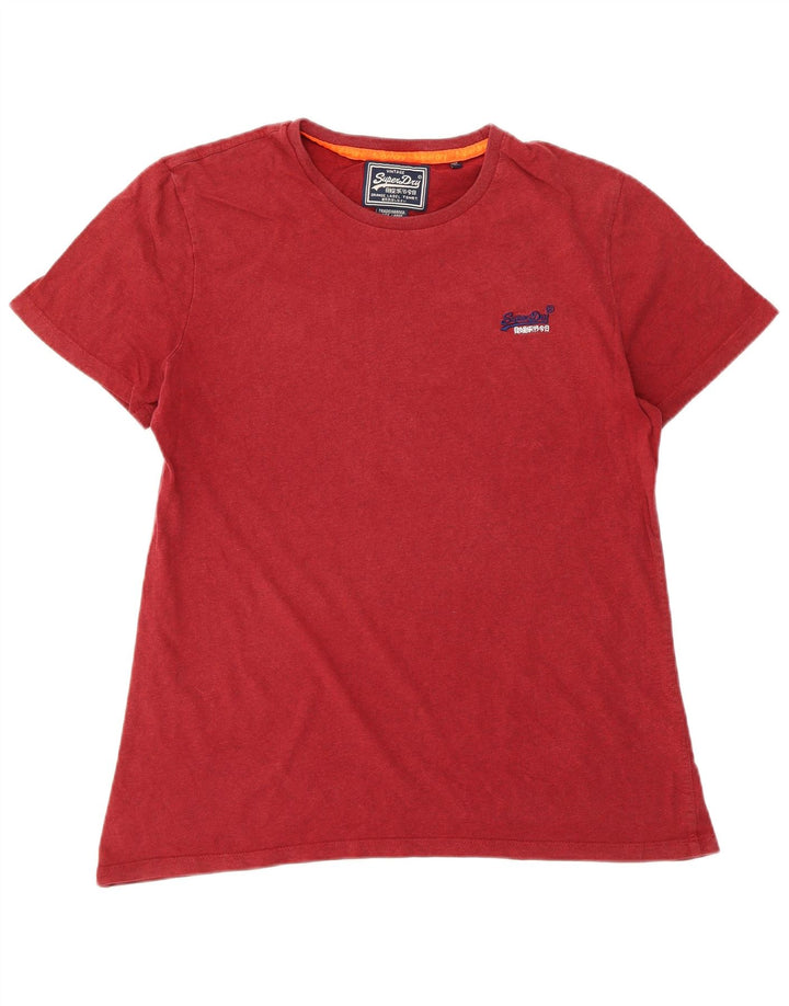 Superdry Herren T-Shirt Top Large Rot Baumwolle
