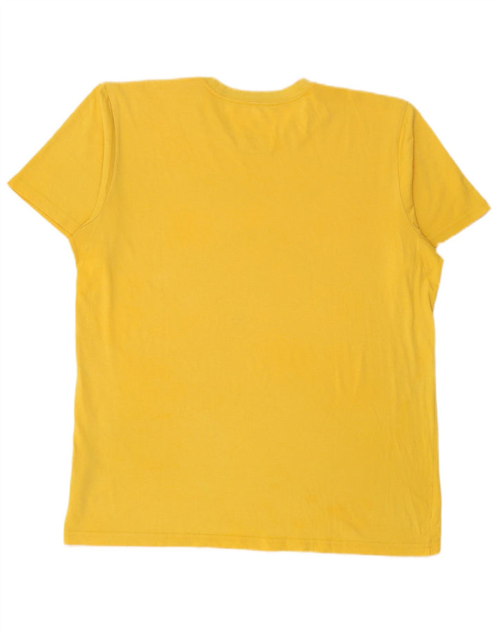 ADIDAS Herren Golden State Warriors Grafik T-Shirt Top Große gelbe Baumwolle