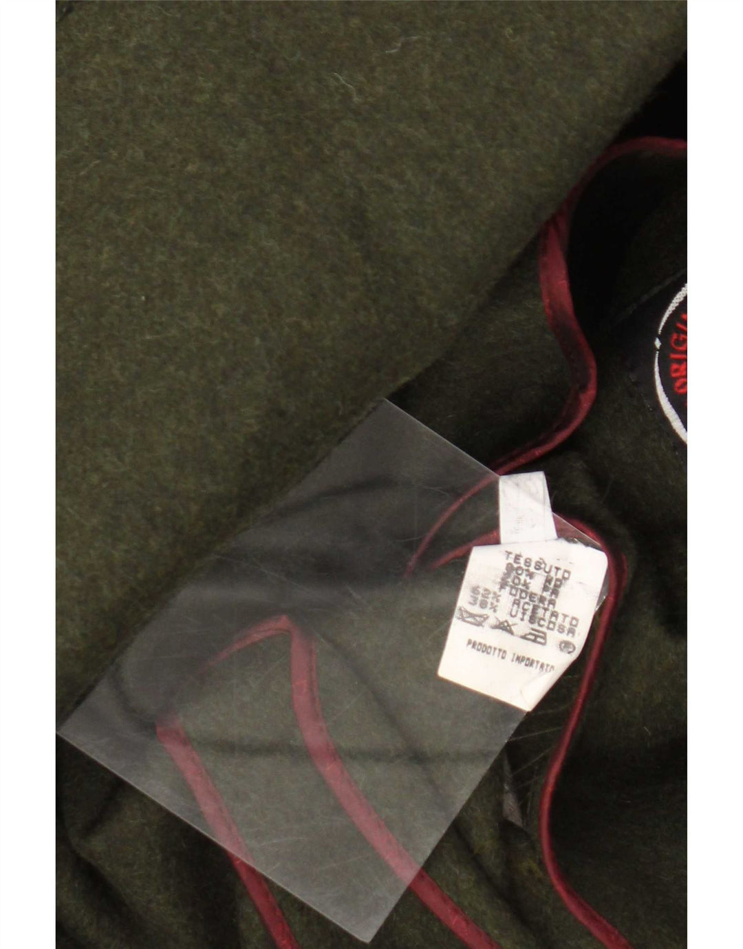 Loden Herrenmantel IT 48 Medium Khaki Wolle