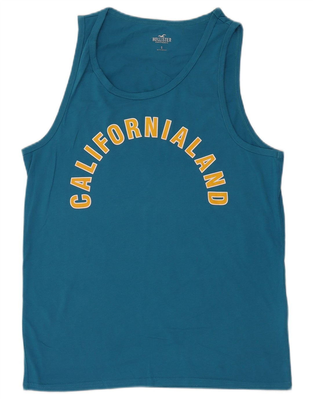 HOLLISTER Herren-Weste mit Grafik, Größe S, Blau, Baumwolle