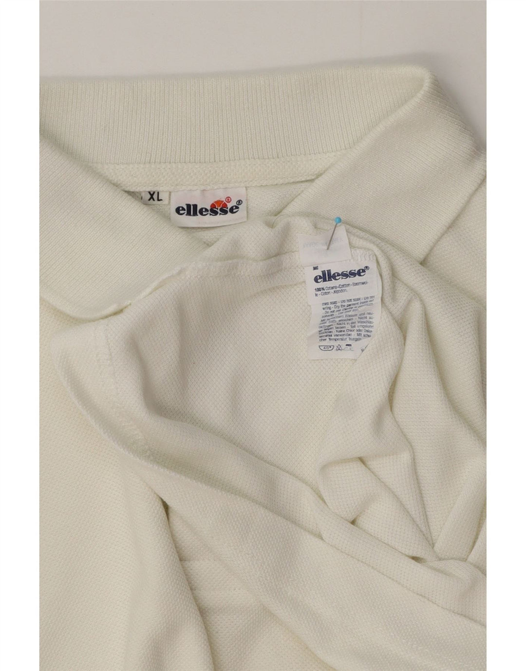 Ellesse Herren Poloshirt XL Weiße Baumwolle