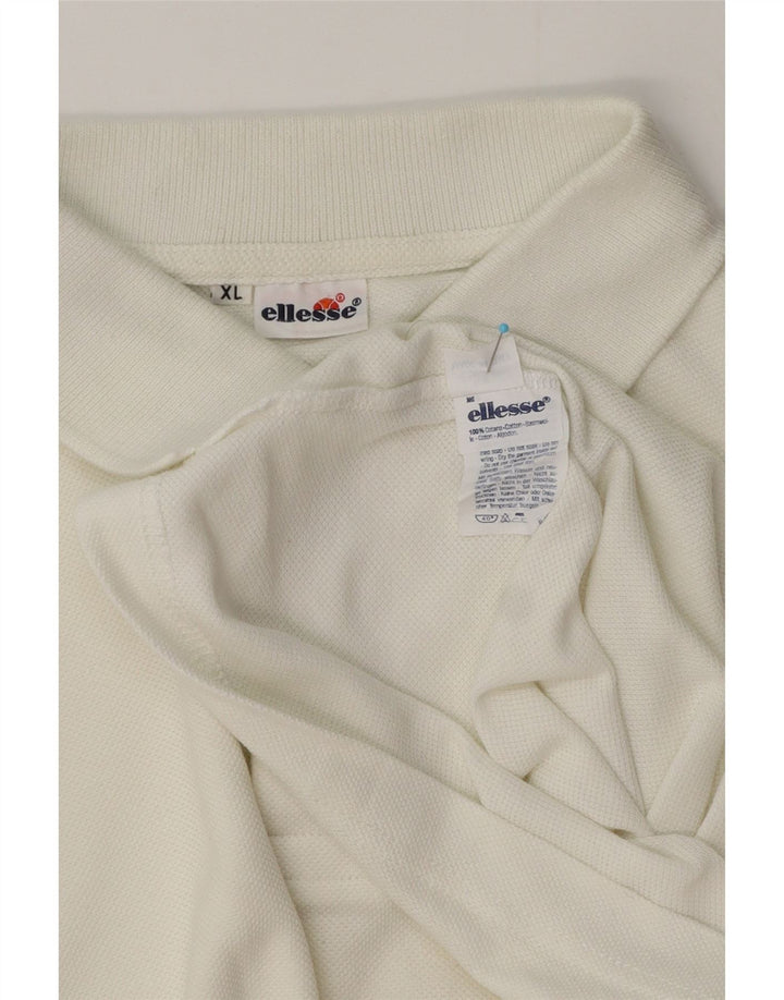 Ellesse Herren Poloshirt XL Weiße Baumwolle