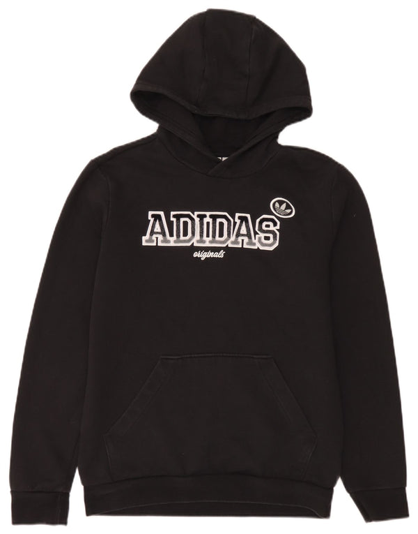 Adidas Jungen Graphic Hoodie Pullover 13–14 Jahre, schwarze Baumwolle