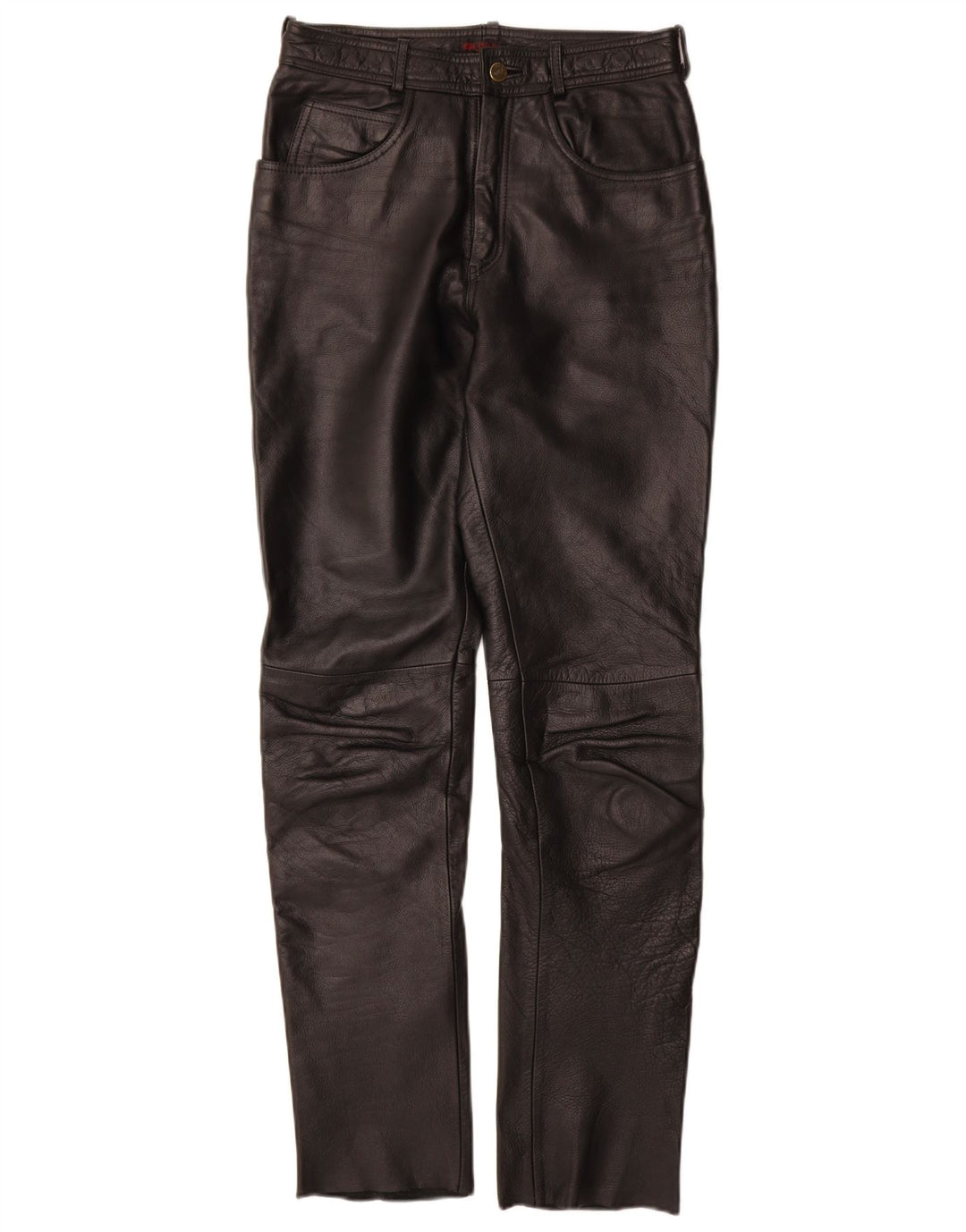 Linus Damen Slim Lederhose W29 L33 Schwarzes Leder