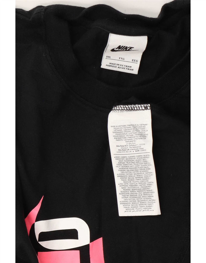 Nike Herren Grafik T-Shirt Top 2XL Schwarz Baumwolle