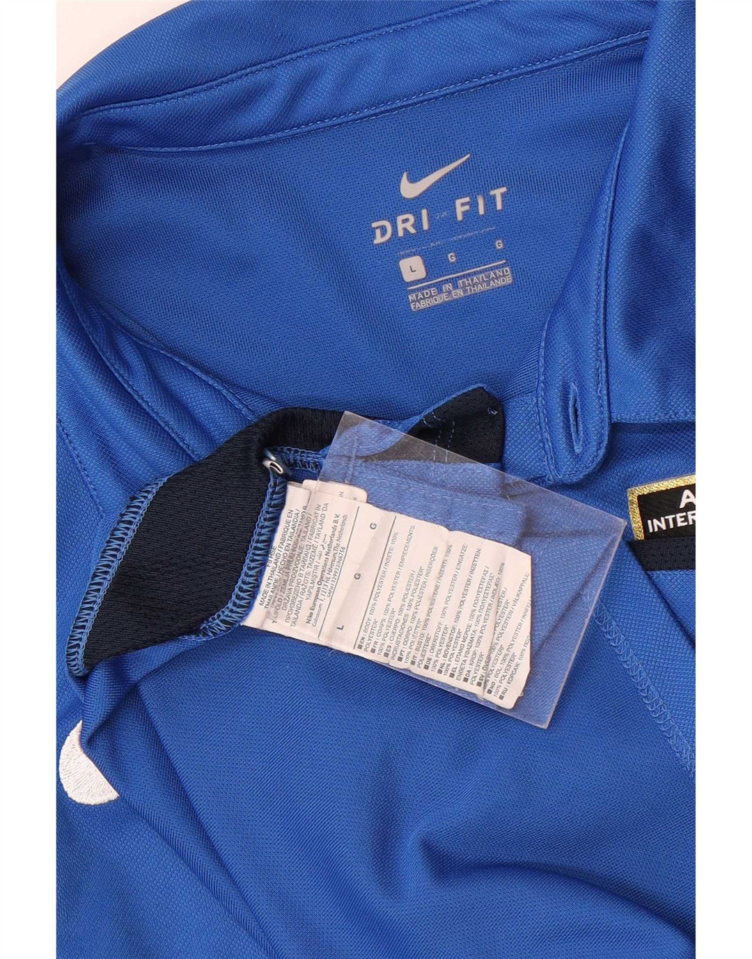 Nike Herren Calcio Graphic Poloshirt, großes blaues Colourblock-Polyester