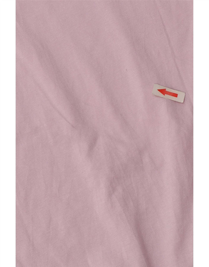 Puma Damen T-Shirt Top UK 12 Mittelrosa Farbblock