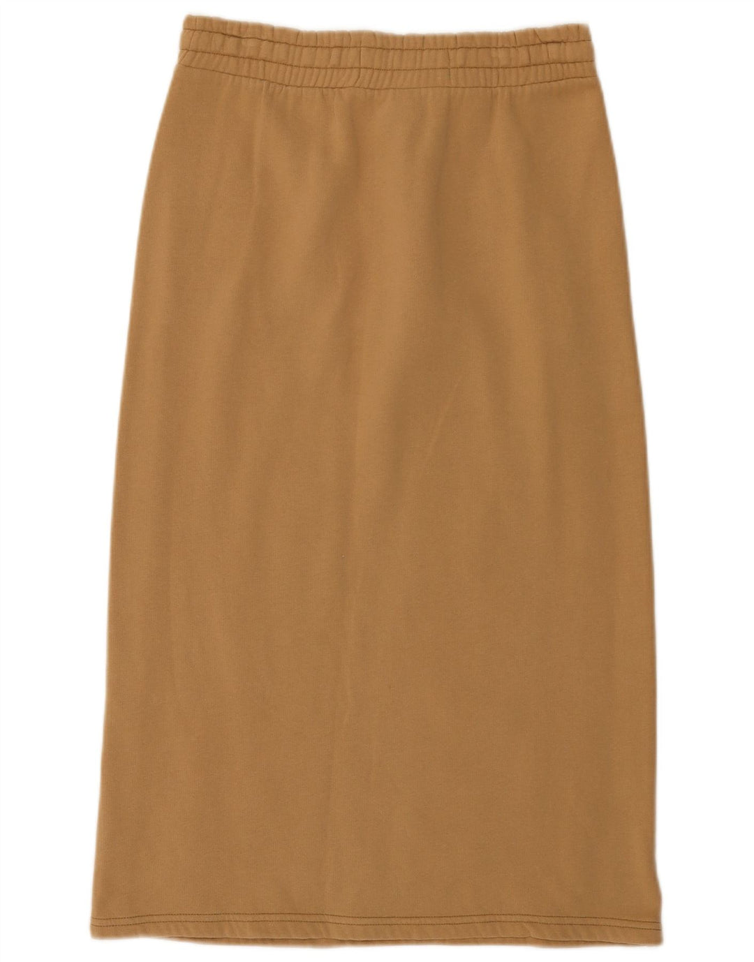 Benetton Damen Midirock Medium W28 Beige Baumwolle