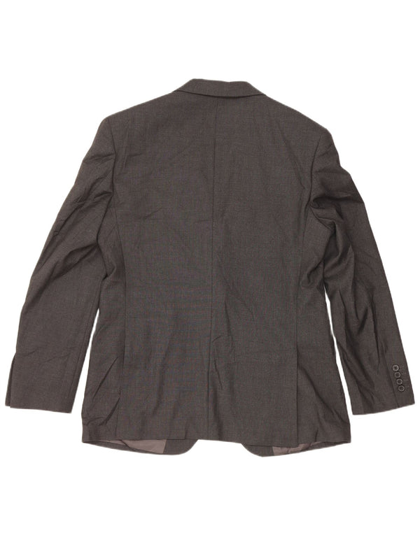 Marks & Spencer Herren-Blazer mit 2 Knöpfen, UK 40, Mittelgrau, Polyester