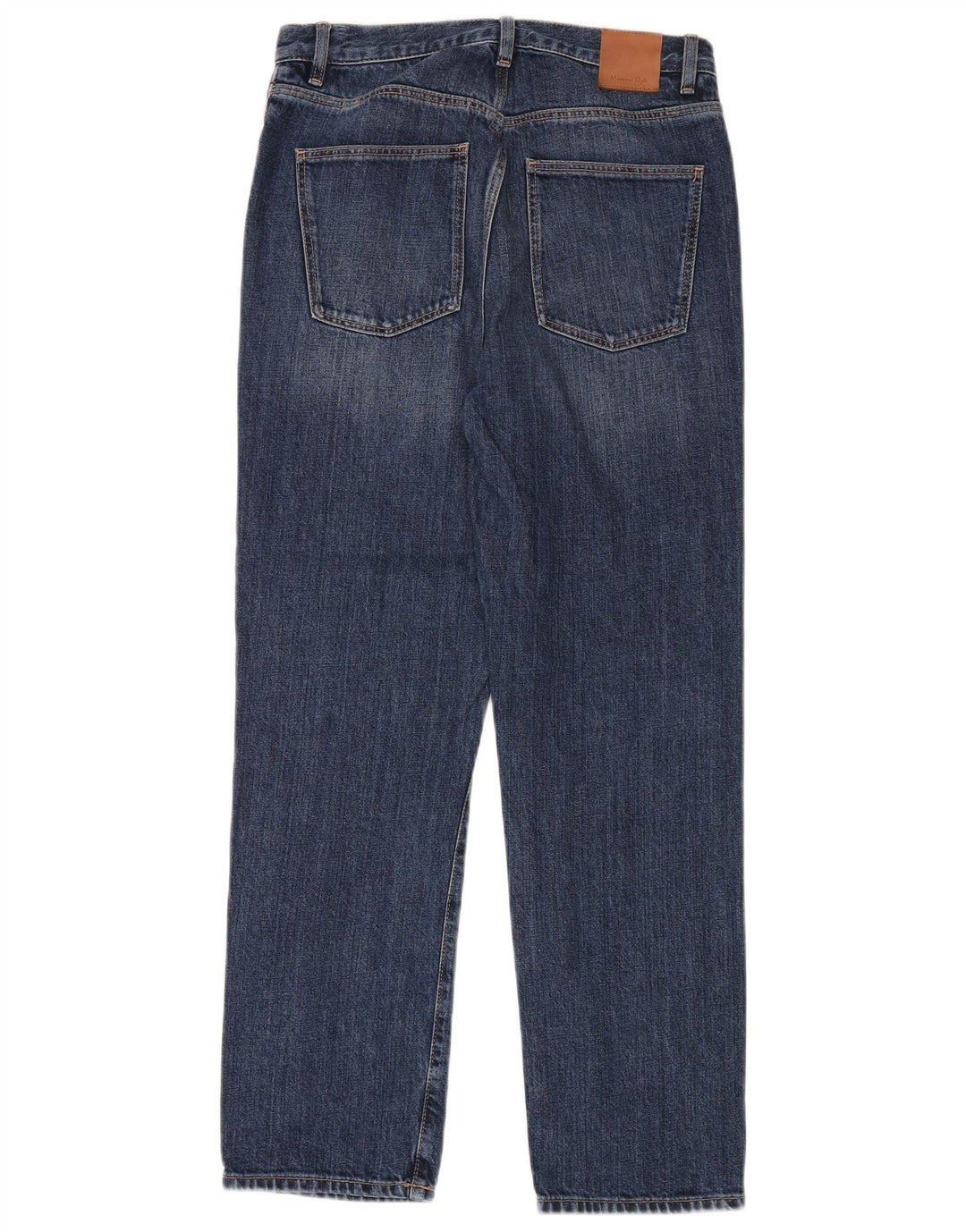 Massimo Dutti Damen Straight Jeans EU 36 XS W26 L30 Blaue Baumwolle