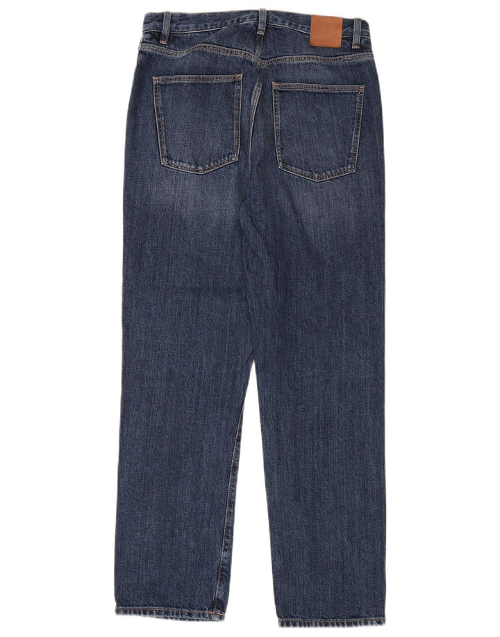 Massimo Dutti Damen Straight Jeans EU 36 XS W26 L30 Blaue Baumwolle