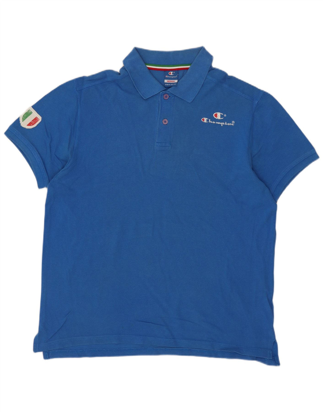 Champion Herren-Poloshirt aus mittelblauer Baumwolle