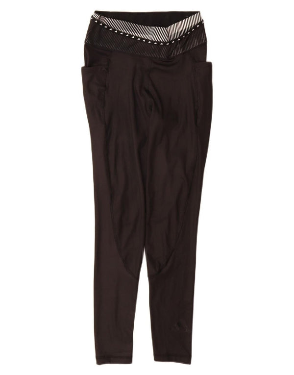 Adidas Damen Tight Fit Graphic Leggings UK 8/10 Small Schwarz Geometrisch