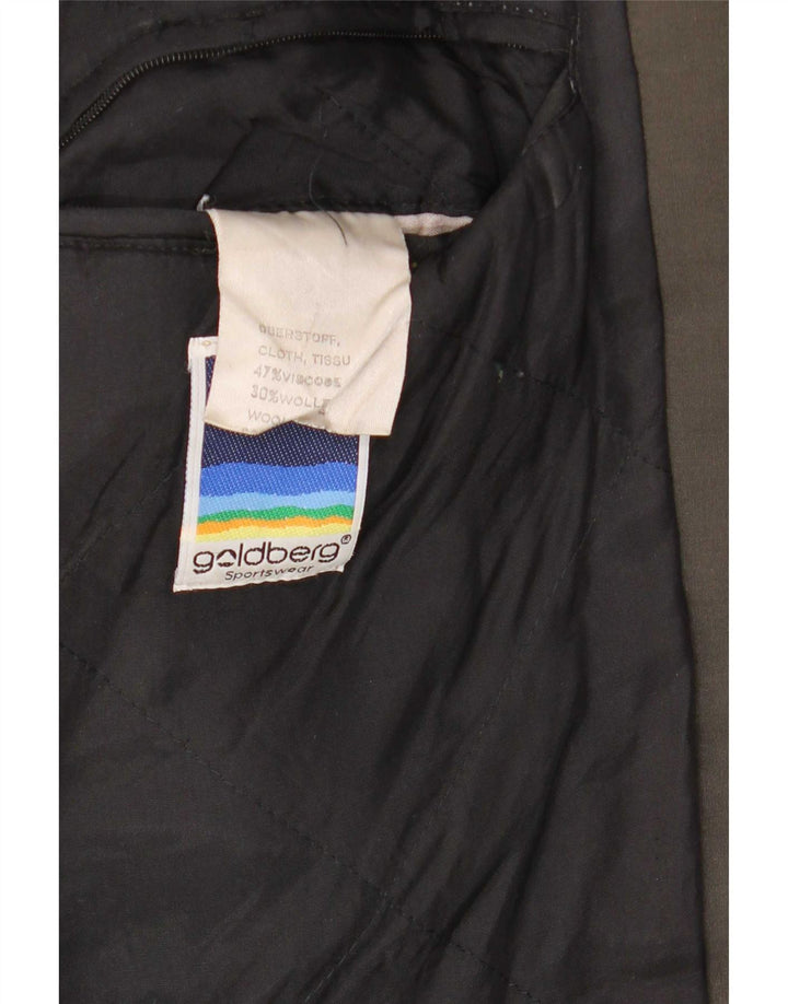Vintage Herren Bomberjacke mit lockerer Passform IT 48 Mittelgraue Colourblock-Viskose