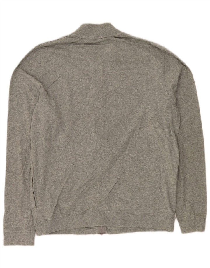 NIKE Herren-Trainingsanzug-Top-Jacke aus mittelgrauer Baumwolle