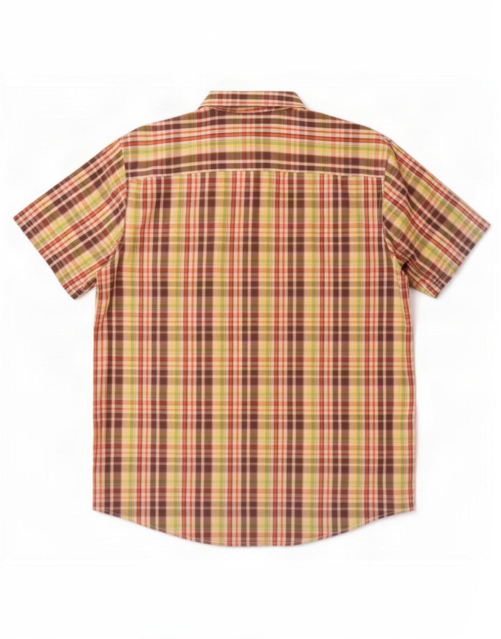 Penguin Herren Heritage Kurzarm-Slim-Fit-Hemd, groß, mehrfarbig kariert