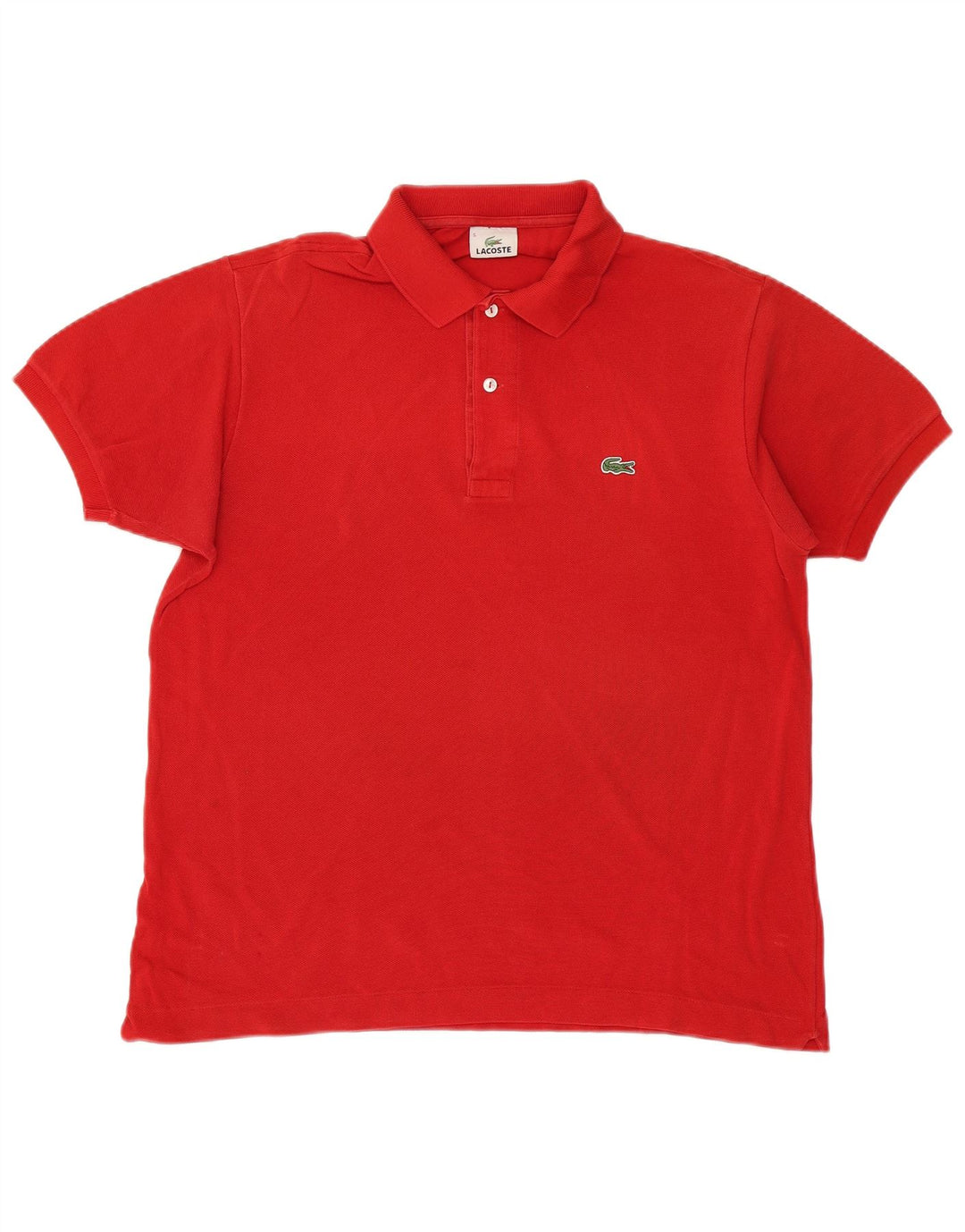 LACOSTE Herren-Poloshirt, Größe 5, große rote Baumwolle