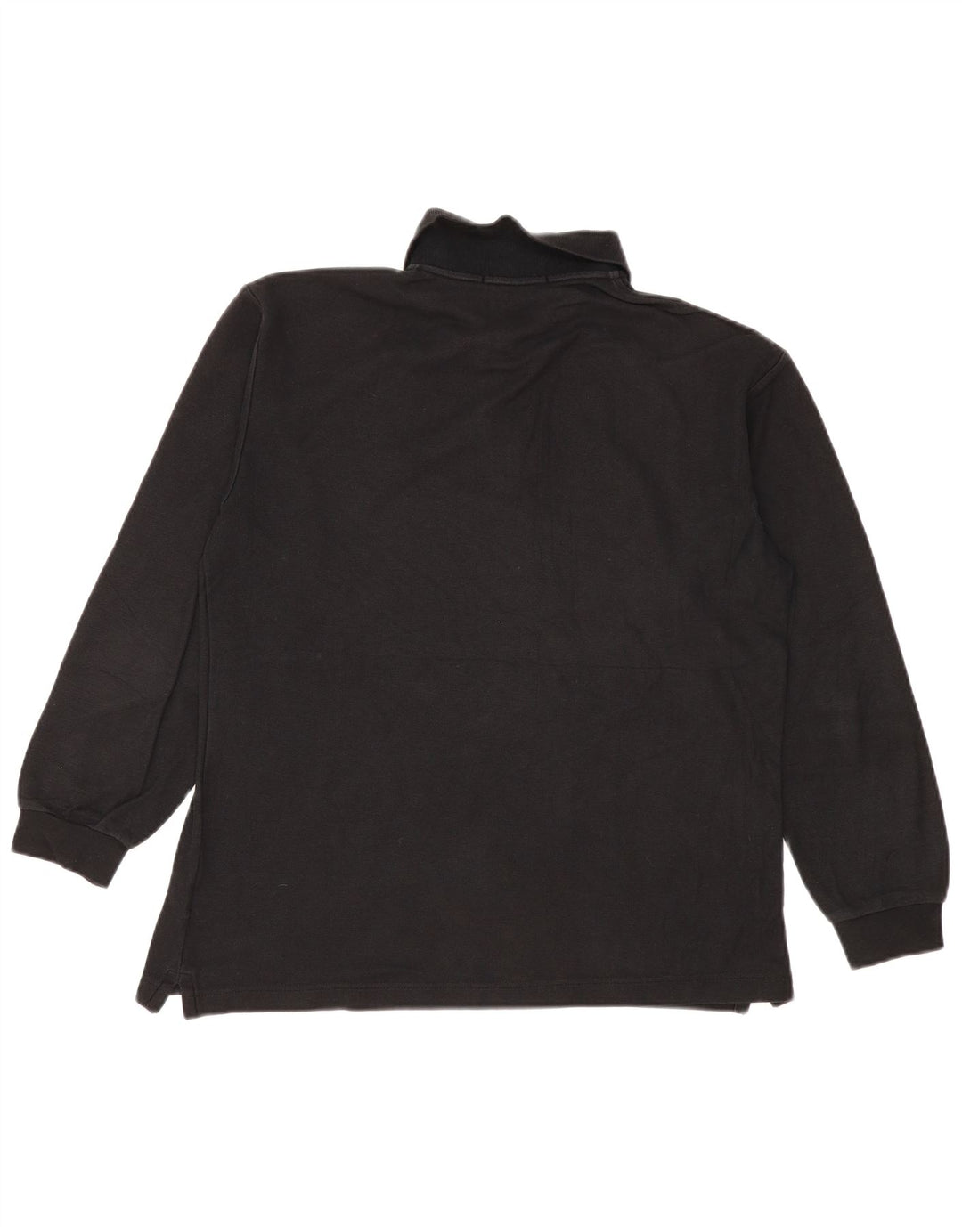 Fila Herren Langarm-Poloshirt IT 50 Mittelschwarze Baumwolle