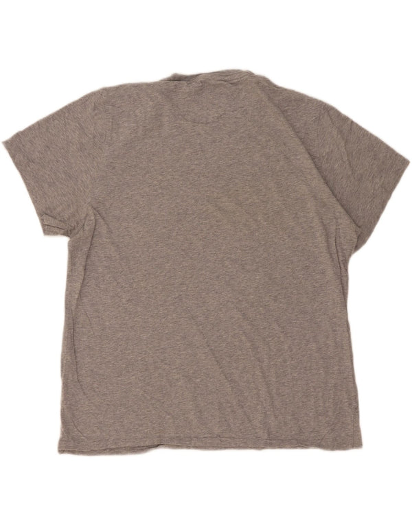 Tommy Hilfiger Herren-T-Shirt-Oberteil, groß, grau gefleckte Baumwolle