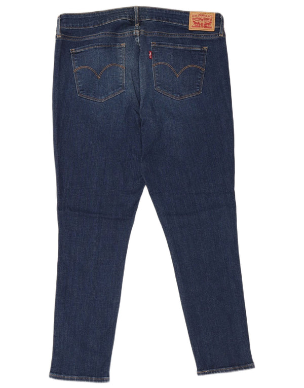 Levi's Damen 711 Skinny Jeans W31 L26 Marineblaue Baumwolle