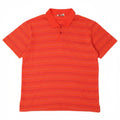 VINTAGE Mens Polo Shirt Medium Red Striped