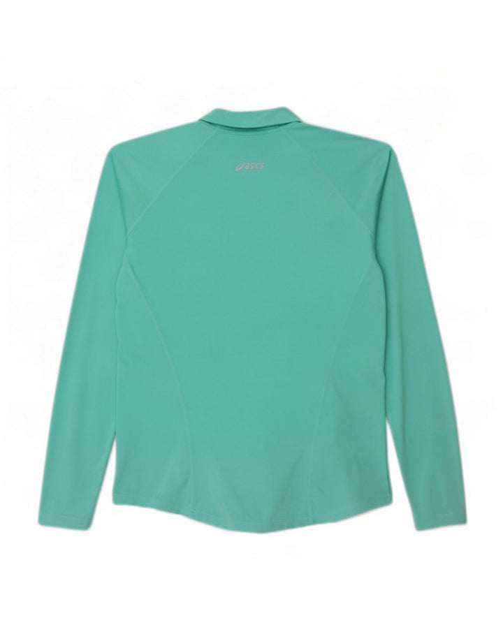 Asics Damen Langarm-Pullover-Trainingsanzug-Oberteil UK 16 Large Türkis
