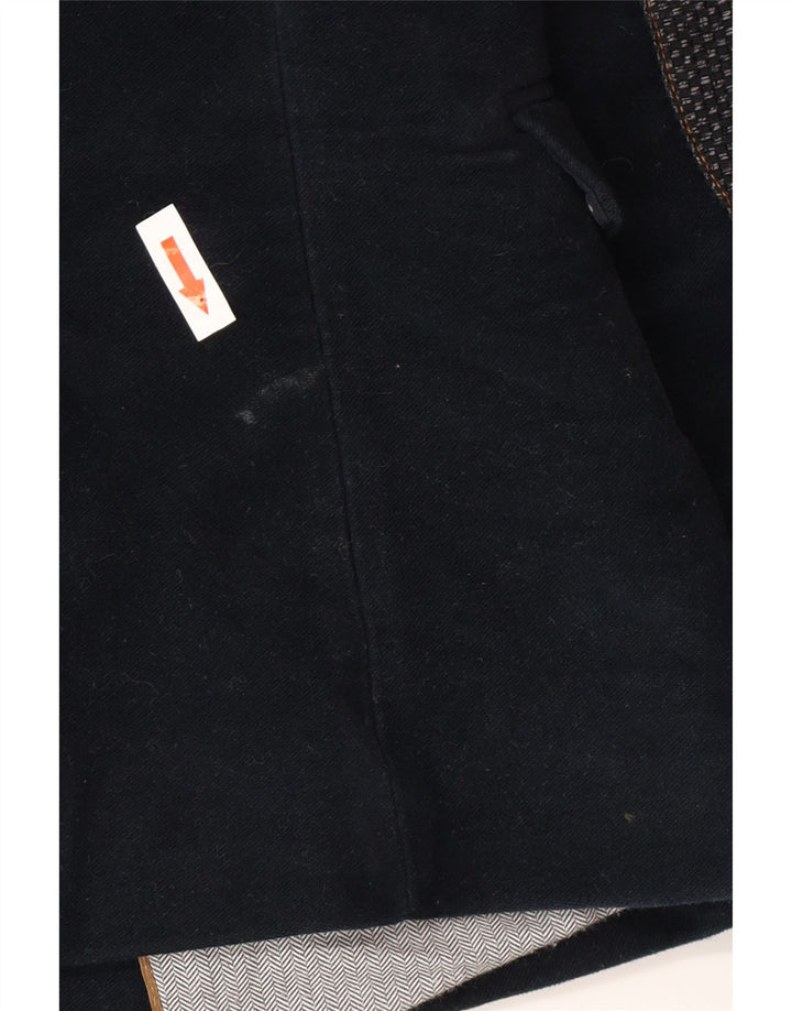 Zara Damen 1-Knopf-Blazerjacke UK 12 Medium Navy Blue Acetate