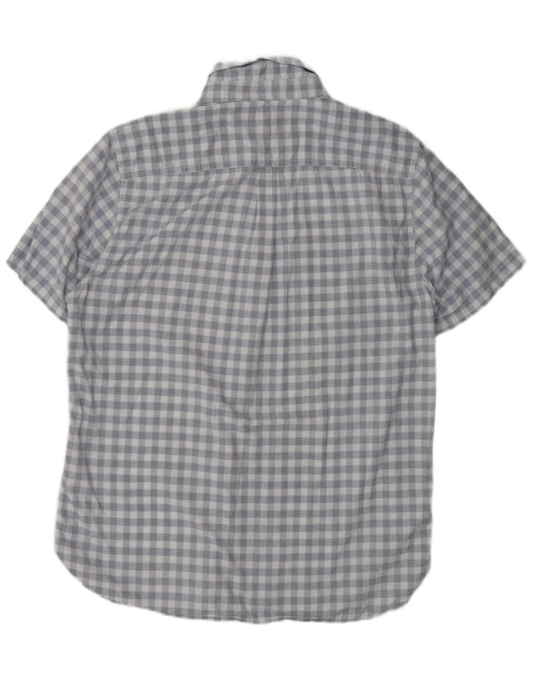 SUPERDRY Herren-Kurzarmhemd mit normaler Passform, XL, blau kariert, Baumwolle