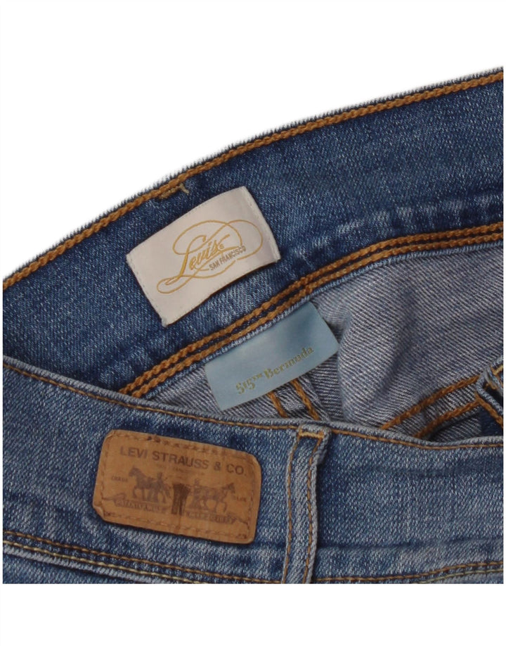 LEVI'S Damen 515 Denim Bermuda Shorts W32 Large Blau