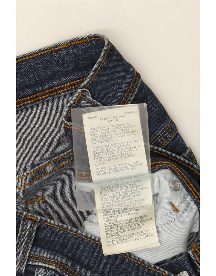 Wrangler Herren Texas Straight Jeans W36 L34 Marineblaue Baumwolle