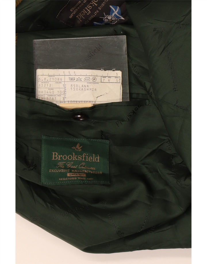 Brooksfield Herren-Blazer mit 2 Knöpfen, IT 50, große grün karierte Wolle