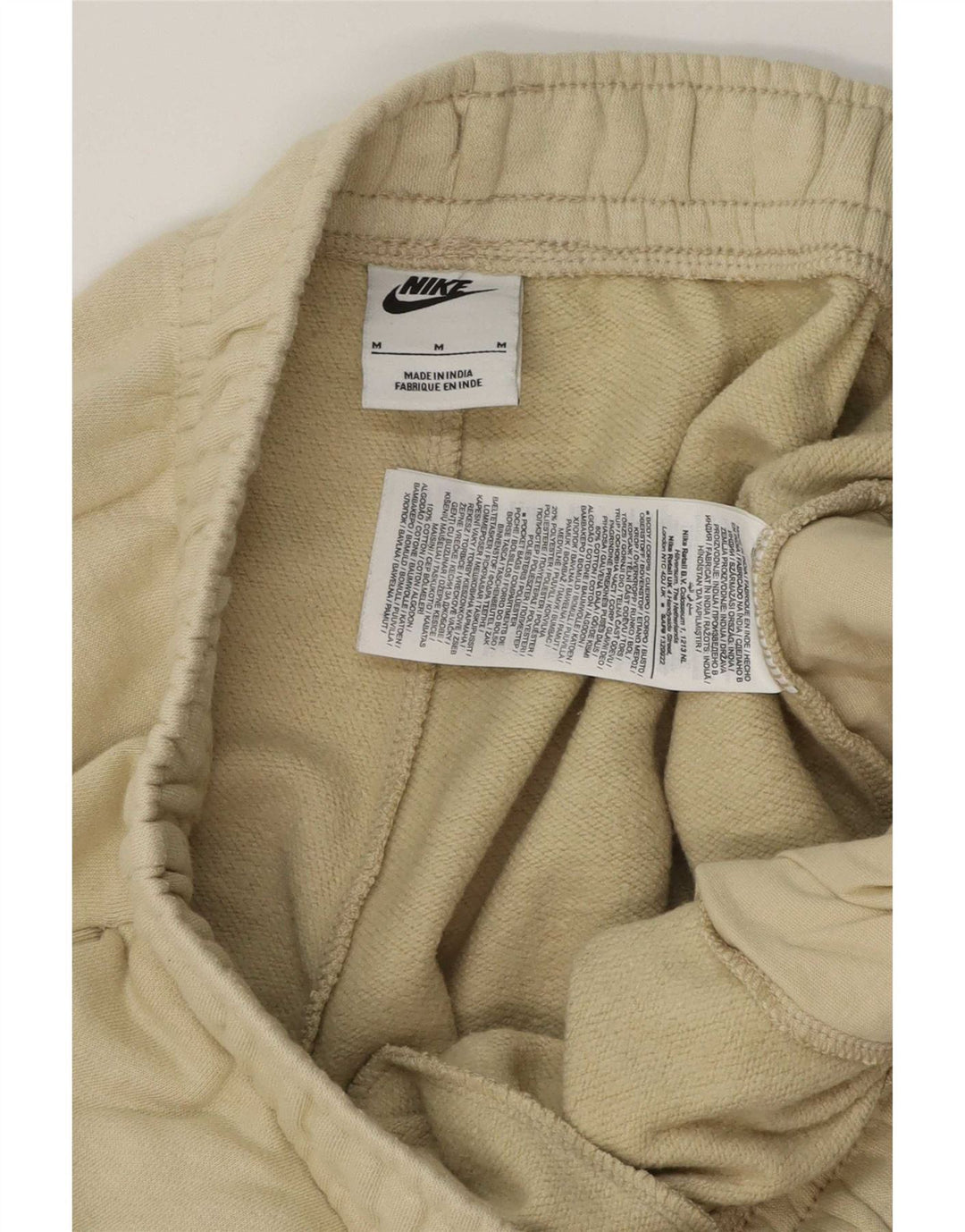 Nike Damen Trainingshose Jogger UK 12 Mittelbeige Baumwolle