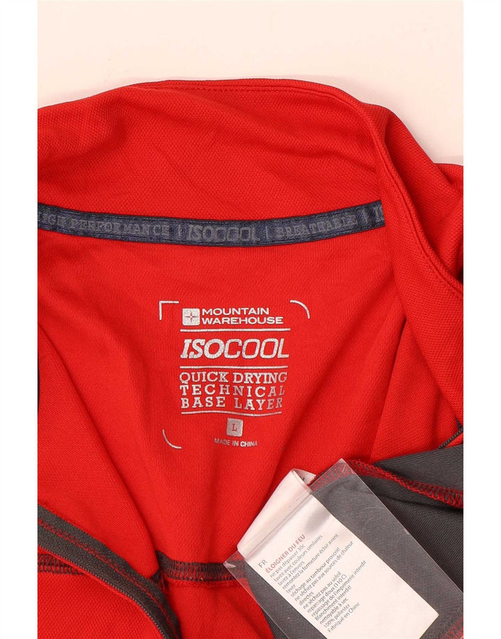 Mountain Warehouse IsoCool Pullover-Trainingsanzugoberteil für Herren, Größe L, Rot