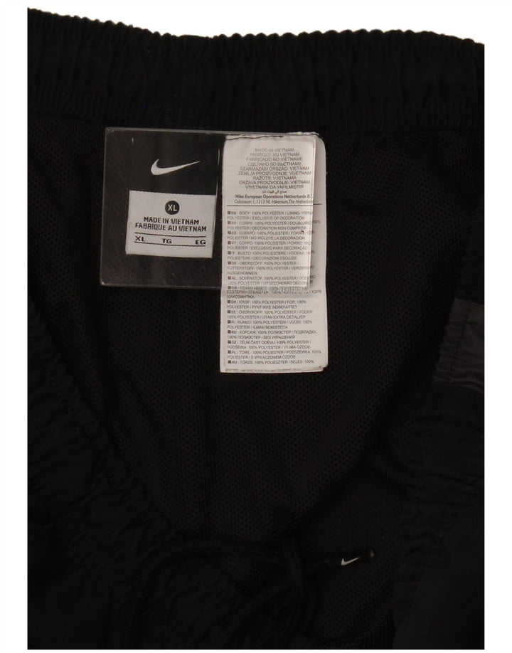 Nike Herren-Trainingshose XL, schwarzes Colourblock-Polyester