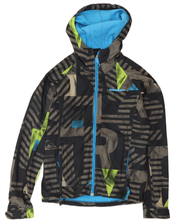 Quiksilver Jungen-Windbreaker-Jacke mit Grafik, 13–14 Jahre, mehrfarbig