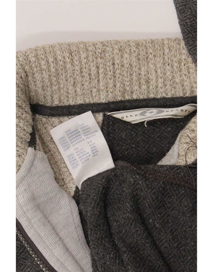 Lotto Damen-Pullover, übergroß, Rollkragen, UK 12, Mittelgrau meliert