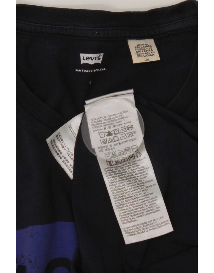 Levi's Herren-T-Shirt mit Grafik, groß, marineblau, Baumwolle