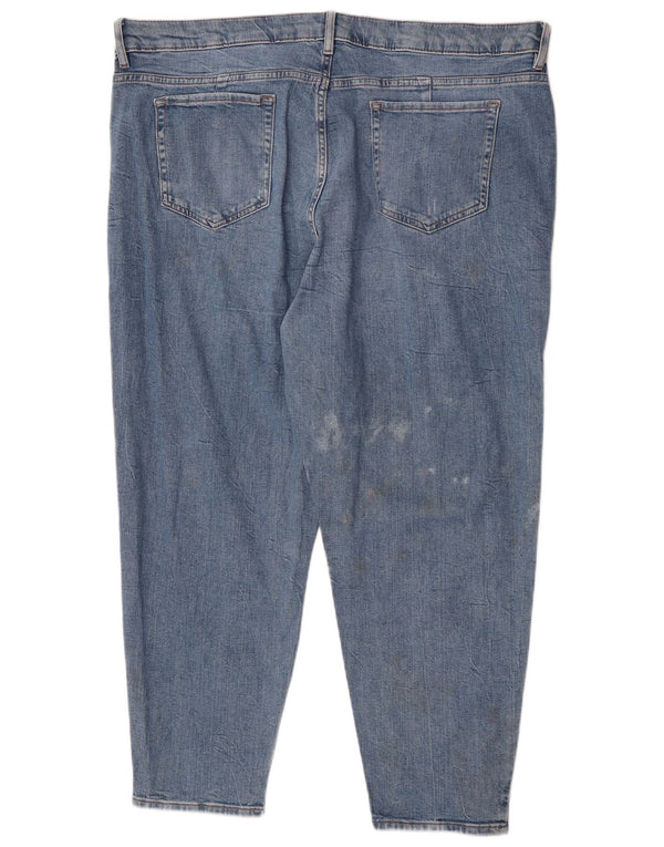 Marks & Spencer Damen Mom Tapered Jeans UK 22 3XL W42 L27 Blaue Baumwolle