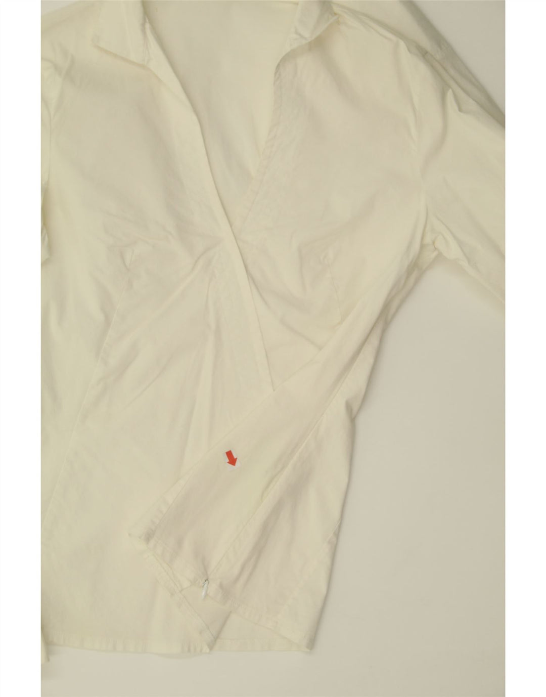 BENETTON Damen Hemdbluse UK 12 Mittelweiße Baumwolle