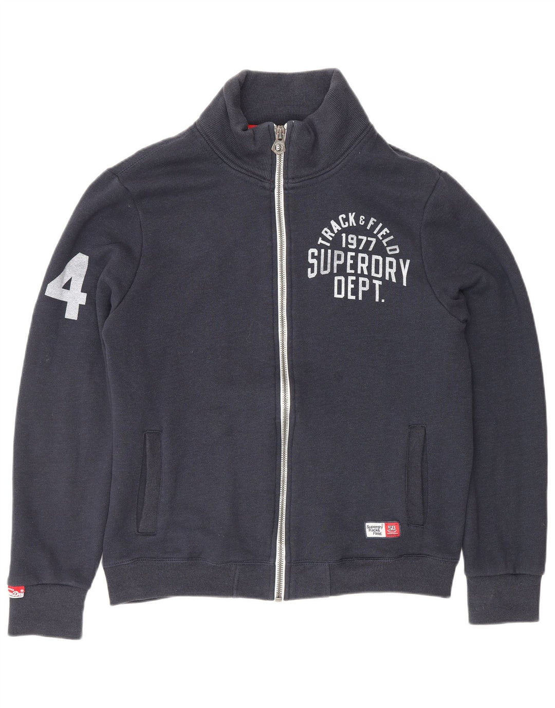 SUPERDRY Herren Track & Field Graphic Trainingsanzug-Oberteil, Größe L, Marineblau