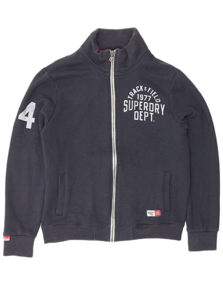 SUPERDRY Herren Track & Field Graphic Trainingsanzug-Oberteil, Größe L, Marineblau