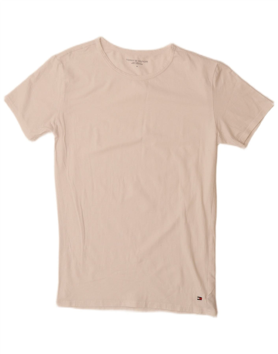 TOMMY HILFIGER Mens T-Shirt Top Medium White Cotton