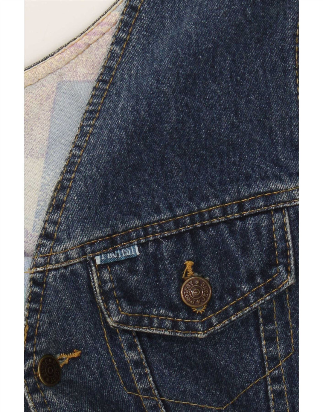 Protest Damen Jeansweste UK 12 Mittelblau
