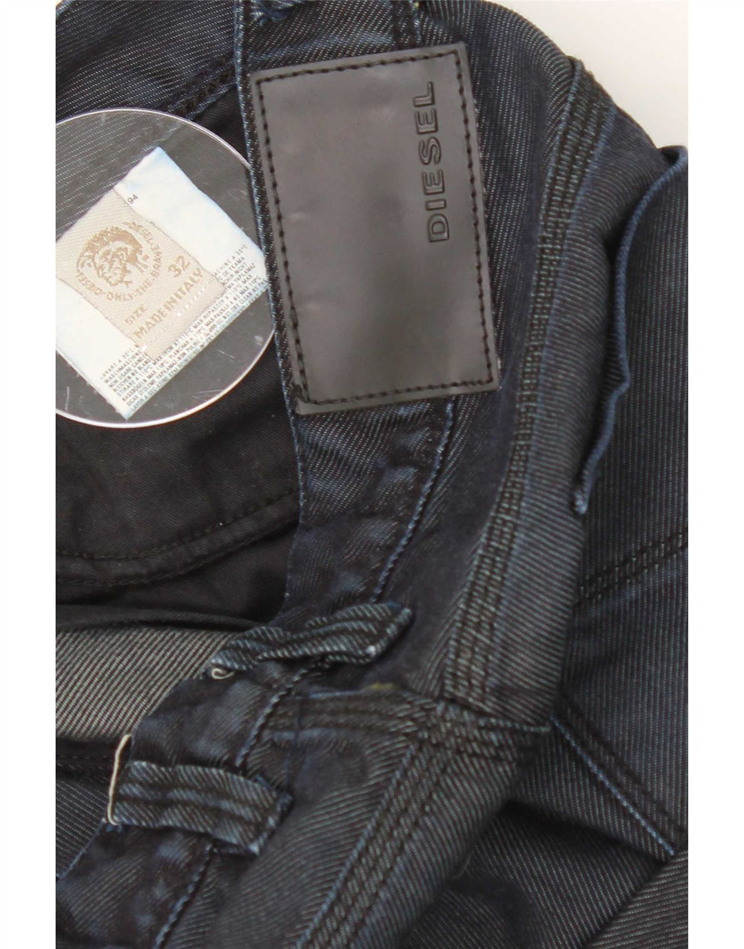 Diesel Herren Slim Jeans W32 L33 Marineblaue Baumwolle