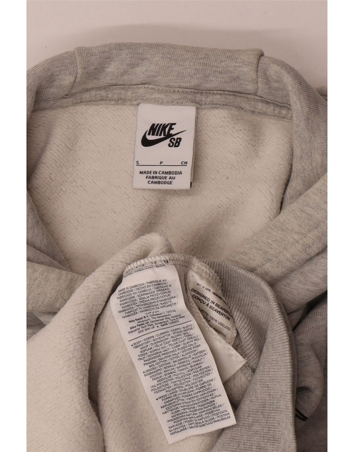 Nike Herren-Kapuzenpullover mit Grafik, Größe S, graue Baumwolle