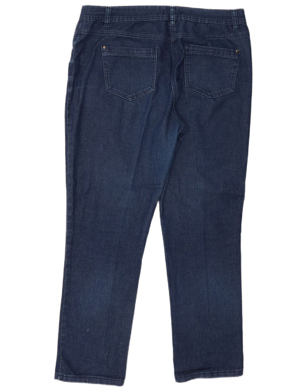 M&Co Damen High Waist Tapered Jeans UK 18 XL W38 L30 Blaue Baumwolle