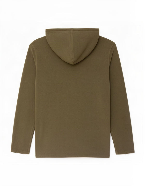 Weird Fish Herren-Fleecepullover mit Kapuze und Reißverschluss, 2XL, Khaki, Polyester